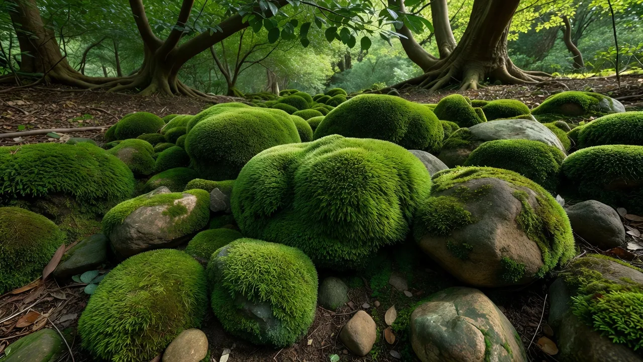 苔の岩庭 — 苔の絨毯