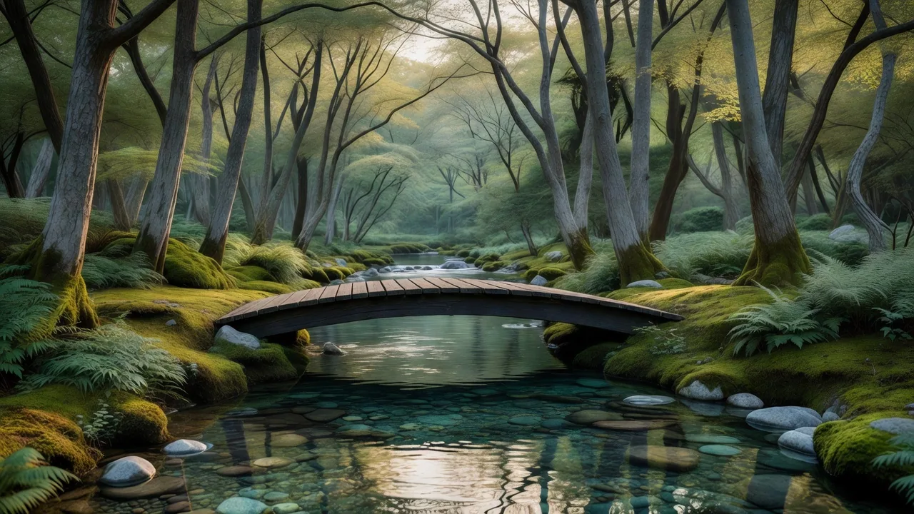ニレの森の木橋